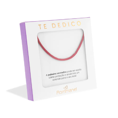 Pulseira Rommanel te dedico folheada a ouro 18k com fio acetinado - tam.20