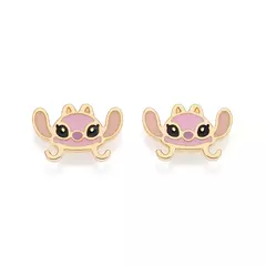 BRINCO ANGEL (STITCH) ROMMANEL BANHADO A OURO 18K COM APLICAÇÃO DE RESINA