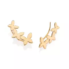 BRINCO ROMMANEL EAR CUFF BORBOLETAS BANHADO A OURO 18K - comprar online