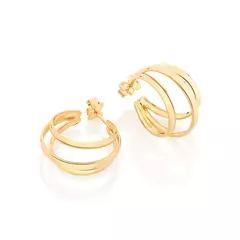 BRINCO ROMMANEL MEIA ARGOLA BANHADO A OURO 18K - comprar online