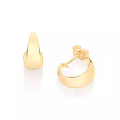 Brinco Rommanel meia argola banhado a ouro 18k - comprar online