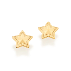 Brinco Rommanel estrela folheado a ouro 18k