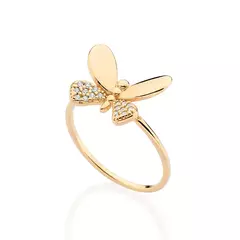 ANEL ROMMANEL SKINNY BORBOLETA BANHADO A OURO 18K - comprar online