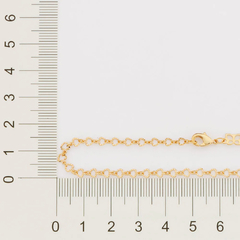 Gargantilha Romamnel corações folheada a ouro 18k - tam.42cm - Carla Damasceno Joias