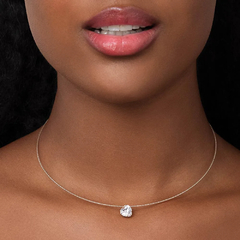 Choker coração Rommanel banhado a ouro 18k com zircônia - comprar online