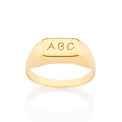 Anel Rommanel abc folheado a ouro 18k