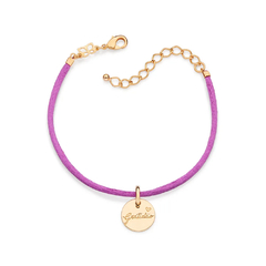 Pulseira Rommanel te dedico folheada a ouro 18k com fio acetinado e pingente escrito gratidão - tam.20 - comprar online