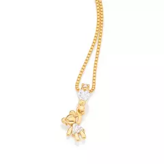 Pingente Rommanel menina banhado a ouro 18k com zircônias - comprar online