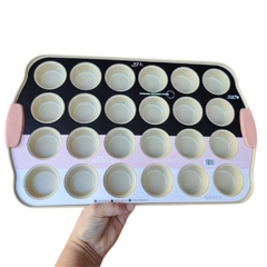 Molde Teflon X24 Muffin Cupcakes Reposteria Asas De Silicona - comprar online