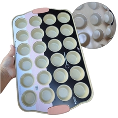 Molde Teflon X24 Muffin Cupcakes Reposteria Asas De Silicona en internet