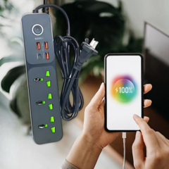 Alargue Moderno 3 Tomas USB C Adaptador Extranjero Viajes en internet
