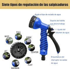 Imagen de Manguera Expansible 15Mts con Pistola Regadora Verde