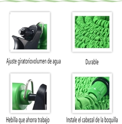 Manguera Expansible 15Mts con Pistola Regadora Verde