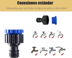 Manguera Expansible 15Mts con Pistola Regadora Verde - comprar online