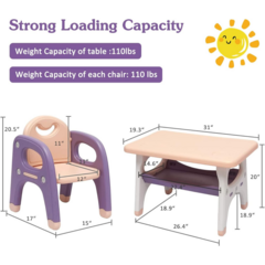 Combo Silla Y Mesa Infantil Colores Rosa en internet