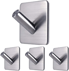 X4 Gancho Angulo Autoadhesivo Metalico - tienda online