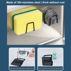 Gancho de Pared Autoadhesivo Cuadrado Negro - tienda online
