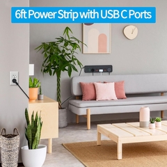 Imagen de Alargue Moderno 5 Tomas USB C Adaptador Extranjero Viajes