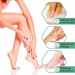 Medias Silicona Hidratante Reutilizable Suaves Relajantes - UNISHOPS
