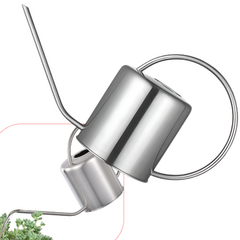 Regadera Jardin Acero Inoxidable 1.3L