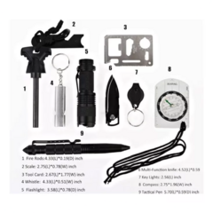 Kit Tactico Estuche Supervivencia Camping Multifuncion - comprar online