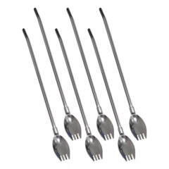 X6 Cuchara/Tenedor Sorbete