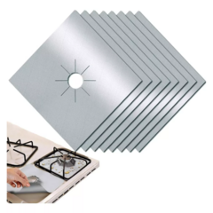 Protector de Cocina Teflon Antiadherente 2 Hornallas Plateado