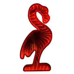 Lampara Led Cisne Efecto Infinito Rojo Espejado - UNISHOPS