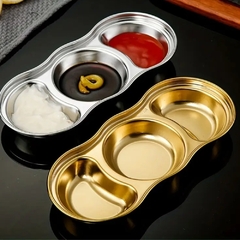Plato para Aderezos Acero Inoxidable 3 Divisiones