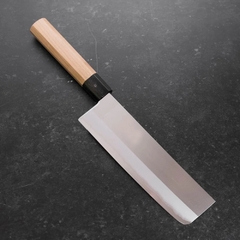 Cuchillo Recto Estilo Japones con Mango de Madera