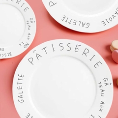 X4 Platos Playo De Ceramica 6' Pattiserie - tienda online