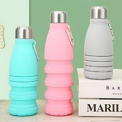 Botella Termica Plegable 550ml Tapa Acero
