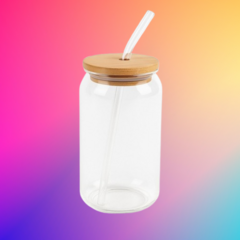 Frasco Vidrio C/Tapa Bamboo C/Sorbete Vidrio 580 Ml - comprar online