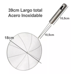 Cucharon Colador Malla Ancha 18cm - comprar online