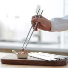 Palitos de Sushi Acero Inoxidable 5 Pares