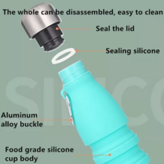 Botella Termica Plegable 550ml Tapa Acero en internet