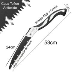 Sierra Serrucho De Mano Plegable Poda Madera Jardín 53cm