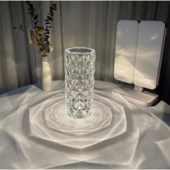 Diamond Rose Lampara Velador Led Rgb Recargable Usb Táctil C - comprar online