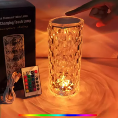 Diamond Rose Lampara Velador Led Rgb Recargable Usb Táctil C - comprar online
