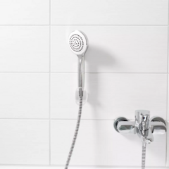 Soporte Cabezal Ducha Autoadhesivo Blanco - tienda online
