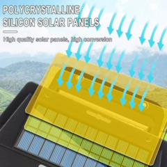 Luz Exterior de 2 Focos con Panel Solar - UNISHOPS