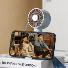 Imagen de Ventilador de Mano Oriental con Porta Celular