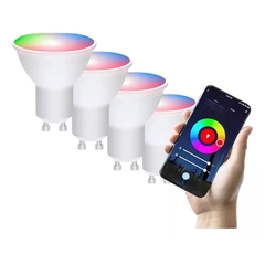 Lampara Dicroica X4 Unidades Led Rgb