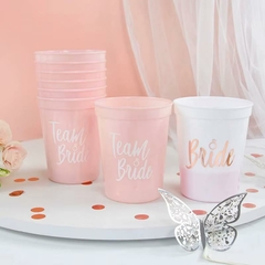 10 Vasos Despedida de Soltera TEAM BRIDE