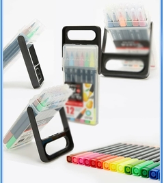 Marcadores Permanente Doble Punta x18 con Estuche - comprar online