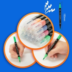 Marcadores Permanente Doble Punta x12 con Estuche - tienda online
