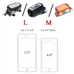 Caso do telefone saco de bicicleta quadro frente superior tubo ciclismo saco à prova dwaterproof água caso do telefone touchscreen saco mtb pacote acessórios da bicicleta - loja online