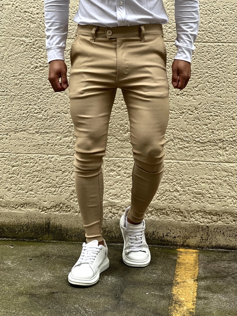 Calça Alfaiataria Masculina beje – Sofisticação e Conforto para o Trabalho
