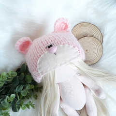 Touca para boneca - Modelo Ursinho - Tamanho M - Gorro de boneca - comprar online