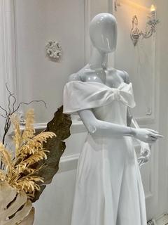 Vestido em alfaitaria, laço ombro a ombro - Vestido Helena na internet